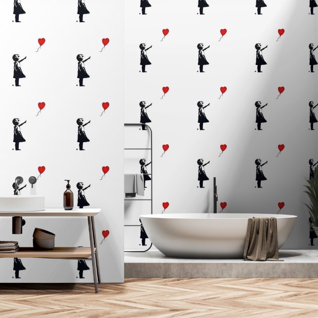 Papier Peint Wallpaper | Hope Balloon Girl (Salle de bain)