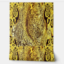 Wallpaper - Saffron Swirl & Midnight Whispers