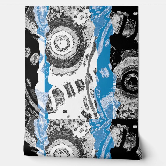 Papier Peint Wave Mechanism – Custom Wallpaper (2' x 4') (Déroulement)