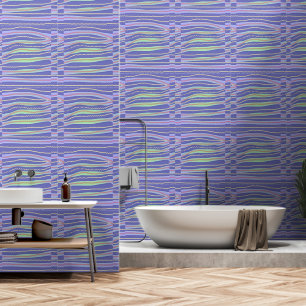 Papier Peint Wavy Waves Blue