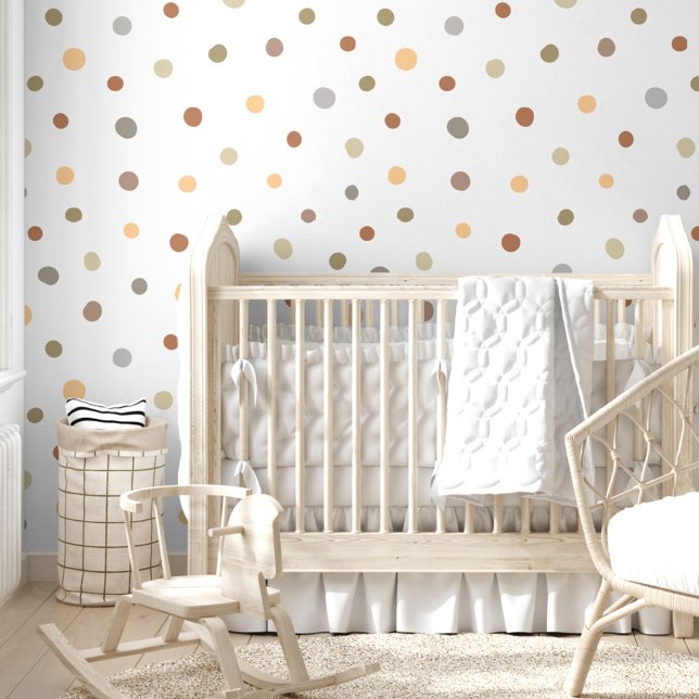 Papier Peint Whimsical Modern Enfants Pastel Polka Dot Motif (Whimsical Modern Kids Pastel Polka Dot Pattern Wallpaper)