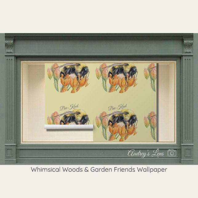 Papier Peint Whimsical Watercolor Bumblebee Nursery (Créateur téléchargé)