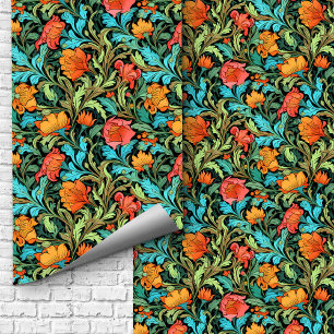 Papier Peint William Morris a inspiré des fleurs colorées et vi