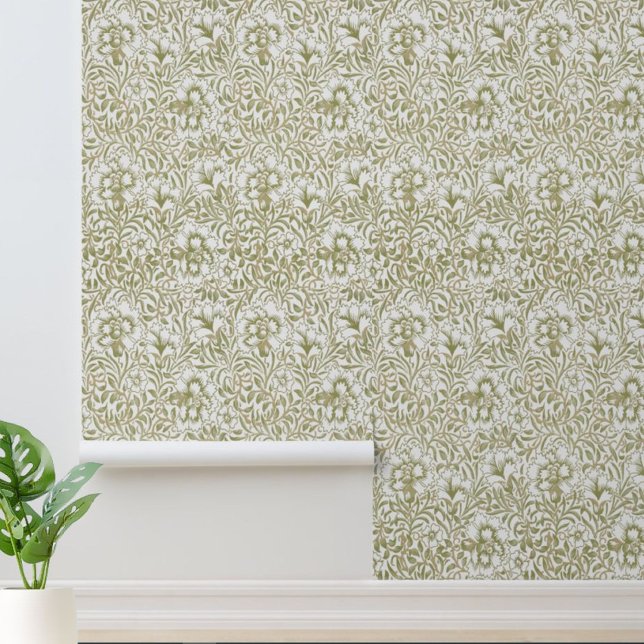Papier Peint William Morris Motif Vintage Carnation (Créateur téléchargé)