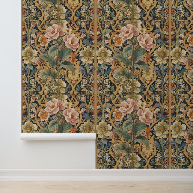 Papier Peint William Morris vintage Pimpernel préraphaélite  (Application)