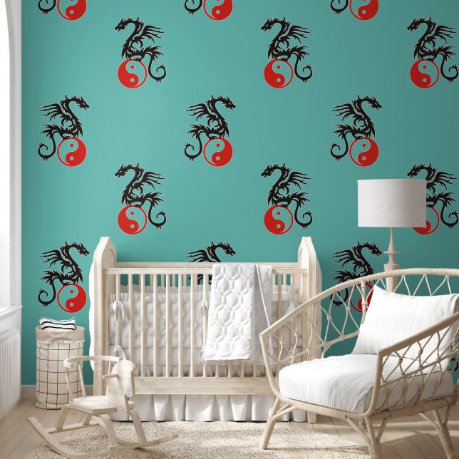 Papier Peint Yin & Yang - Dragon 1 (Enfants)
