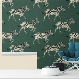 Papier Peint Zebra Jungle Serengeti Afrique motif Safari