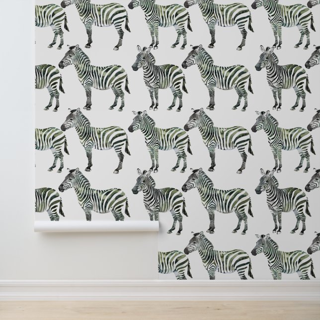 Papier Peint Zebra Jungle Serengeti Afrique motif Safari (Application)