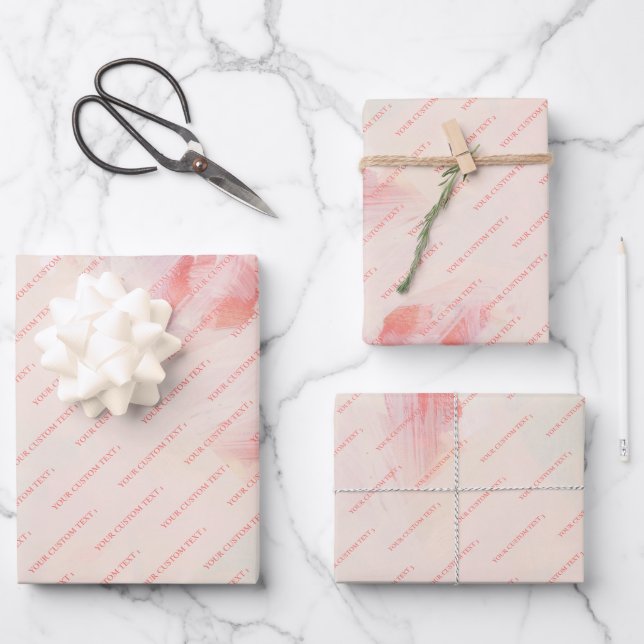 Papier personnalisé avec texte et fleurs abstraite (Recto)