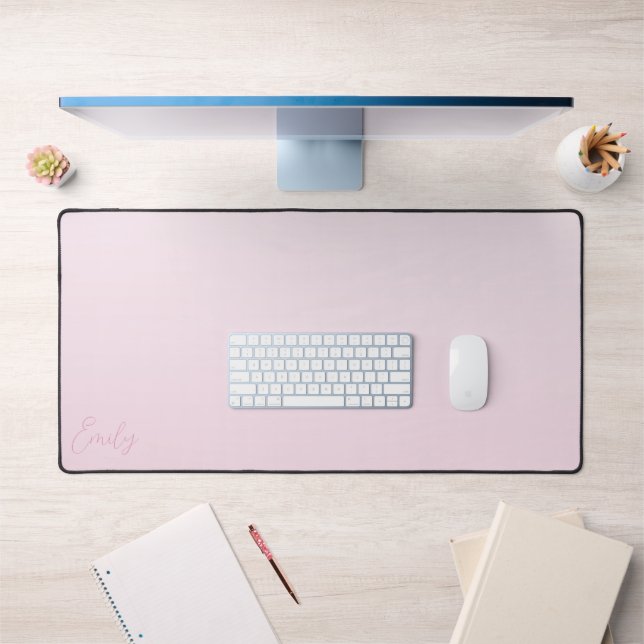 Papier Personnalisé Calligraphié avec Dégradé Rose (Bureau 1)