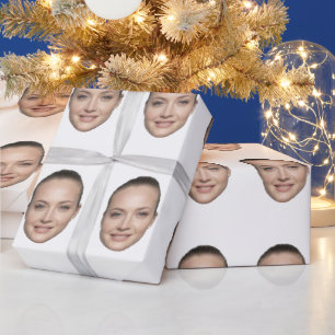 Papier personnalisé d'enveloppement facial Cadeau 