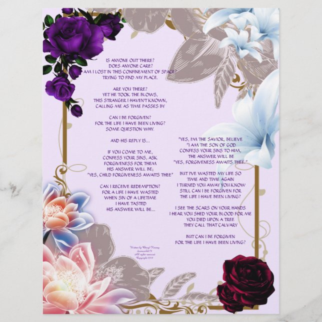 Papier personnalisé pardonné (Devant)