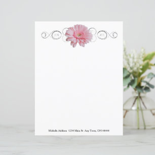 Papier personnalisé rose Gerber Daisy
