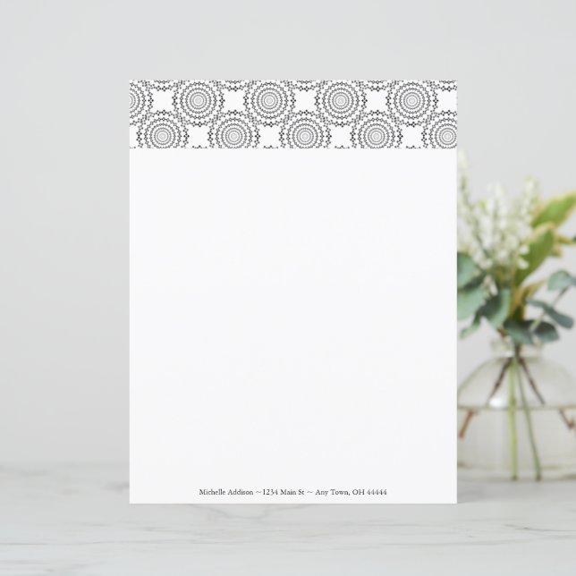 Papier personnalisé vintage Motif circulaire (Debout devant)