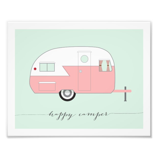 Papier photo Happy Camper - rose (Devant)
