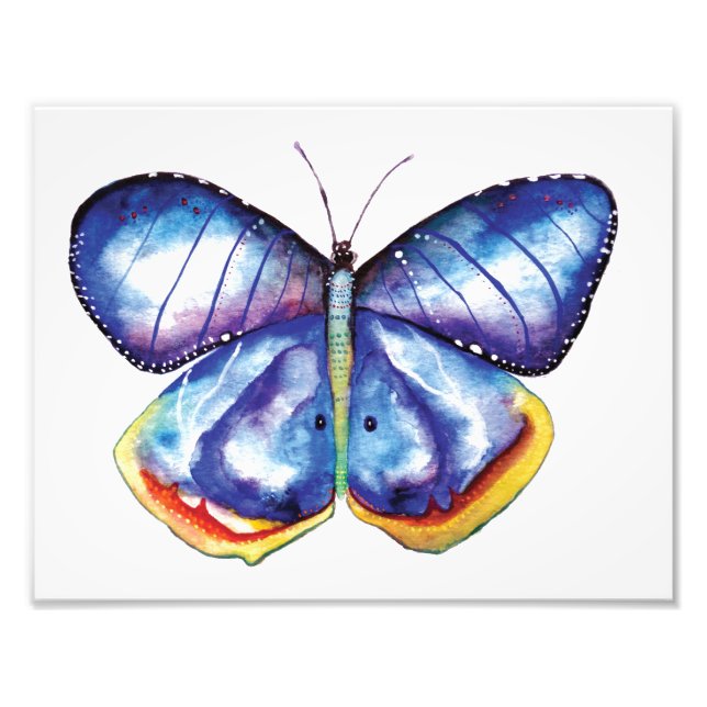 Papier photo papillon aquarelle (satin) (Devant)