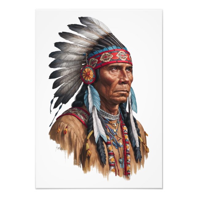 Papier photo Premium Satin - Amérindiens (Devant)