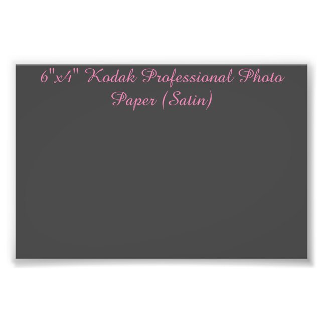 Papier photo professionnel Kodak 6 po x4 po (satin (Devant)