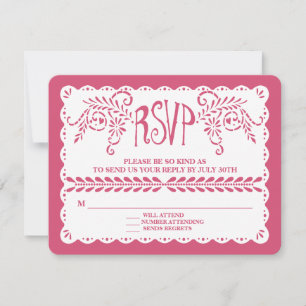 Papier Picado RSVP Pink Blue Fiesta Mariage banniè