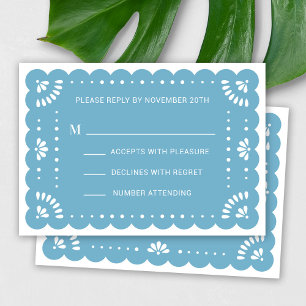 Papier Picado Style Carte RSVP mexicaine