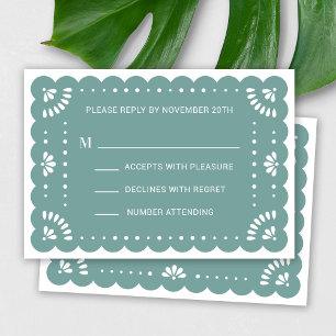 Papier Picado Style Carte RSVP mexicaine