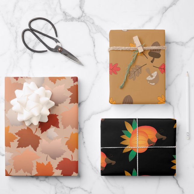 Papier plat de papier d'enveloppement à thème d'au (Recto)