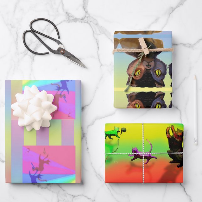 Papier plat de papier d'enveloppement Kitty Cove S (Recto)