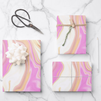 Papier plat Motif rose et jaune