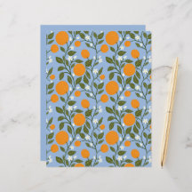 Papier plat Motif Sunny Citrus Grove