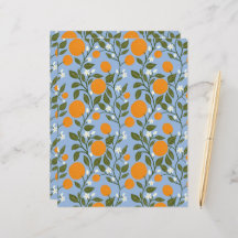 Papier plat Motif Sunny Citrus Grove