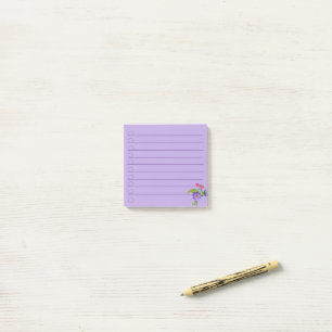 Papier Post-it Fleurs Violet