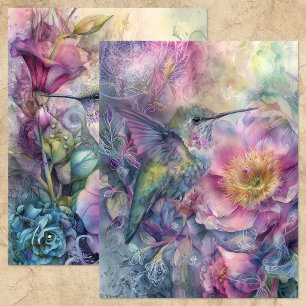 PAPIER POUR ALBUM DE COUPURES DE JARDIN FLORAL AUX
