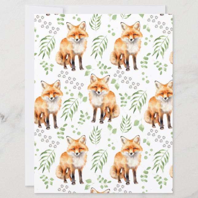 Papier pour album de découpage Renard (Devant)