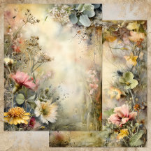 PAPIER POUR ALBUM ENCADRÉ JOURNAL DU JARDIN ENCHAN