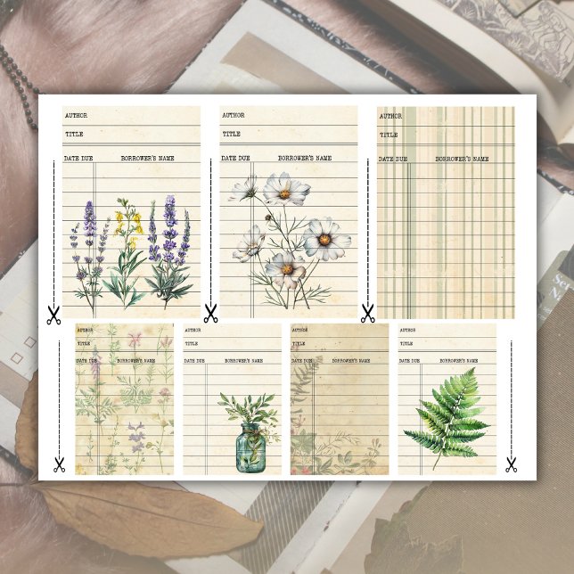 Papier pour journal de bord de junk éphémère botan (Créateur téléchargé)