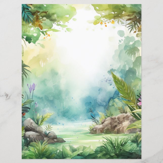 Papier pour Scrapbook Aventure de la Jungle de la  (Devant)