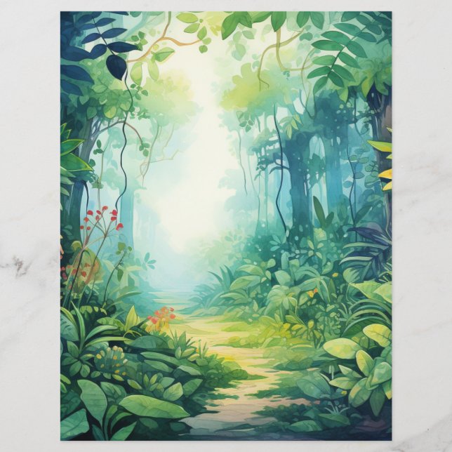 Papier pour Scrapbook Aventure de la Jungle de la  (Devant)