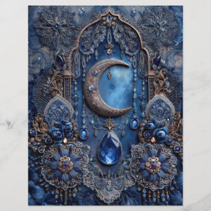 Papier pour scrapbook de charme de lune bleue Jour
