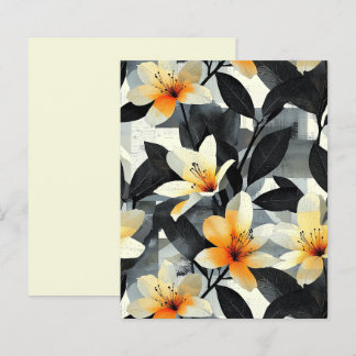Papier pour Scrapbook de Lys Élégants aux Feuilles