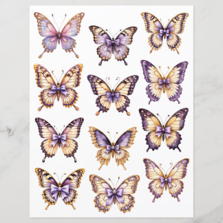 Papier pour scrapbook d'éphémérides de papillon vi