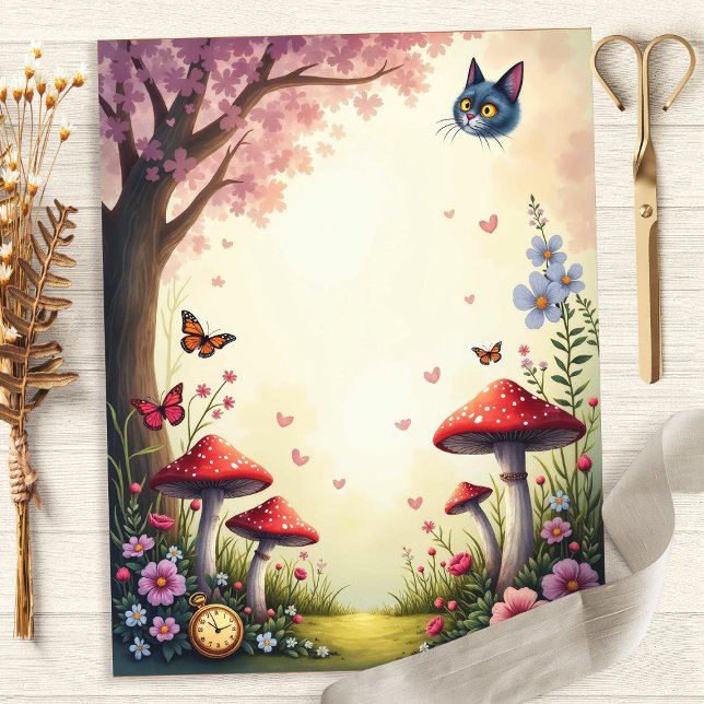 Papier pour scrapbook du jardin de champignons du  (Créateur téléchargé)