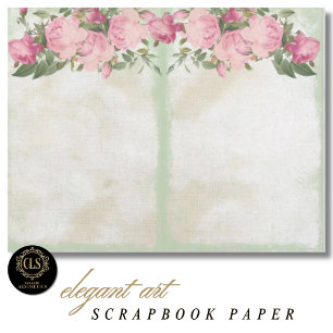 Papier pour scrapbook Floral Vintage # 12
