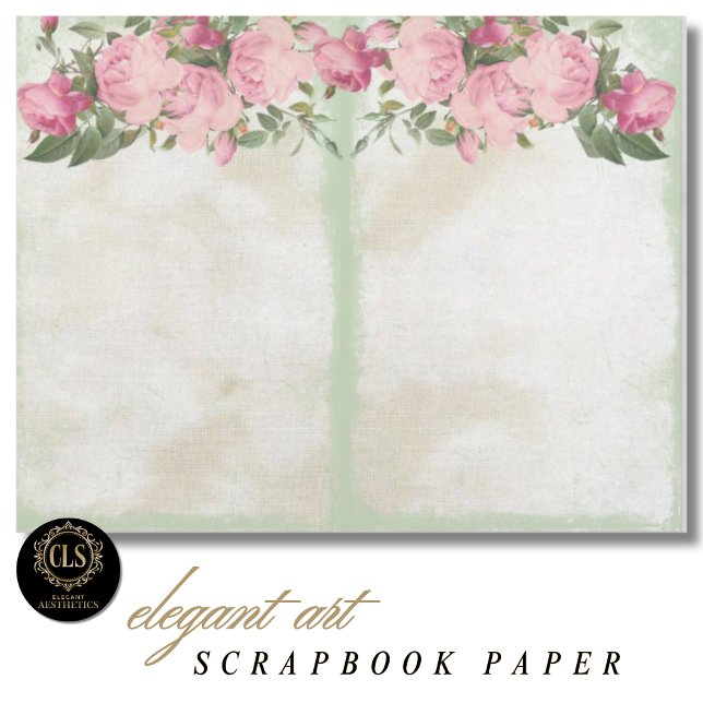 Papier pour scrapbook Floral Vintage # 12 (Decoupage Paper – Vintage Floral Ephemera 12)