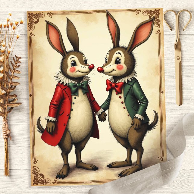 Papier pour scrapbooking Alice Vintage Rabbits (Créateur téléchargé)