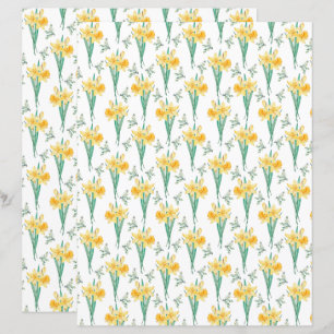 Papier pour Scrapbooking Jonquille