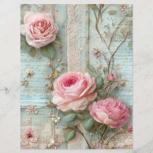 Papier pour scrapbooking journal de junk vintage R