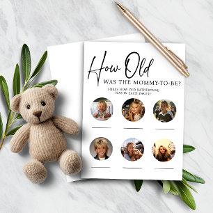 PAPIER Quel âge a été maman d'être Baby shower jeu