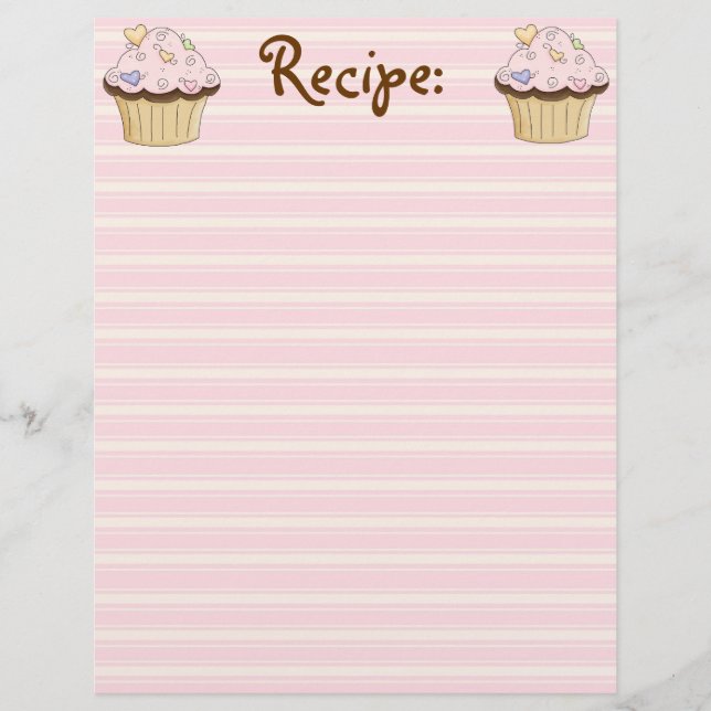 Papier Recette CupCake (Devant)