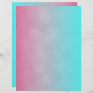 Papier Recyclé rose à Aqua Ombre 8 1/2" x 11"