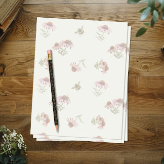 Papier reliure à motif de fleurs d'échinacée